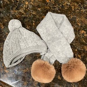 Small dog hat and scarf set